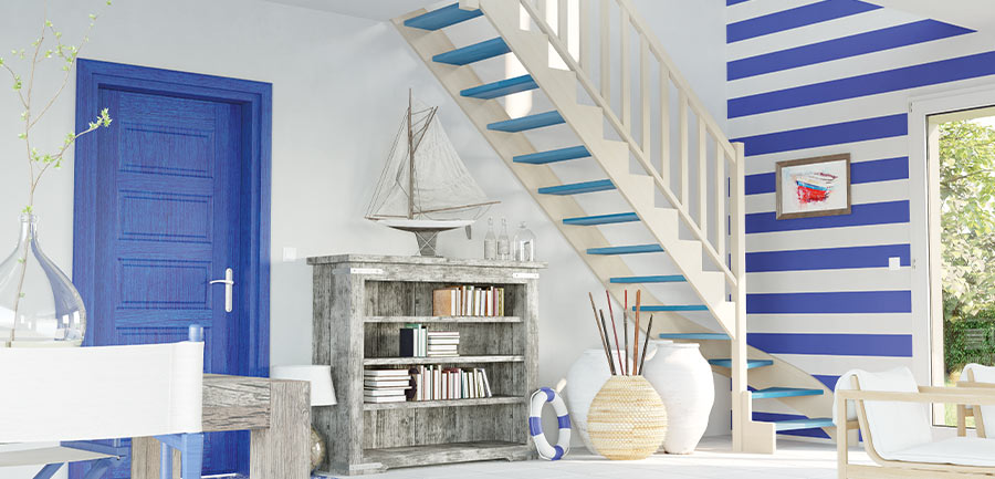 Garde-corps escalier bois