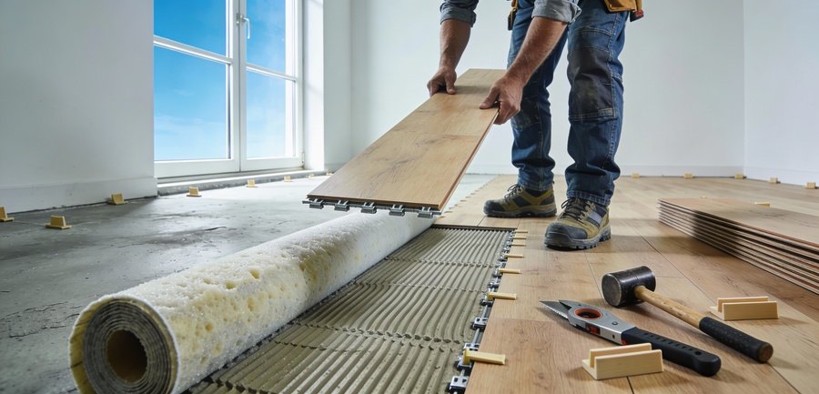 Isolation pour parquet flottant