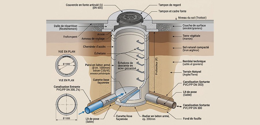 Regard pour eau pluviale et assainissement