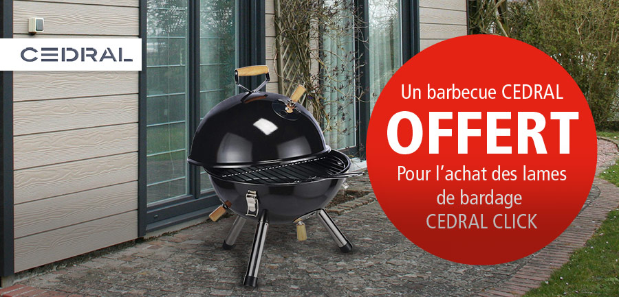 Cedral vous offre un barbecue pour l'achat de lames de bardage Cedral Click !