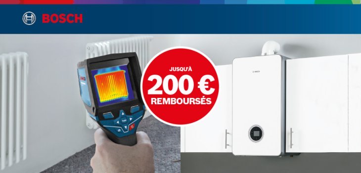 Jusqu’à 200 € remboursés sur vos produits Bosch chez Les Matériaux !