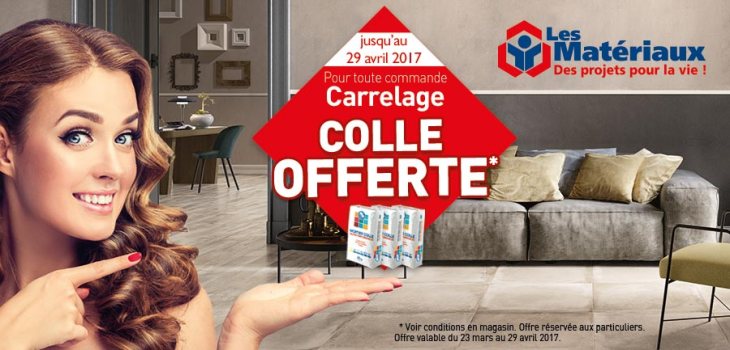 promo carrelage colle offerte