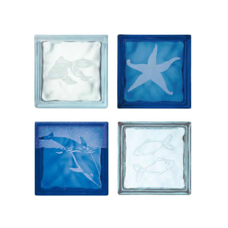 Brique de verre décoratives sablées 1