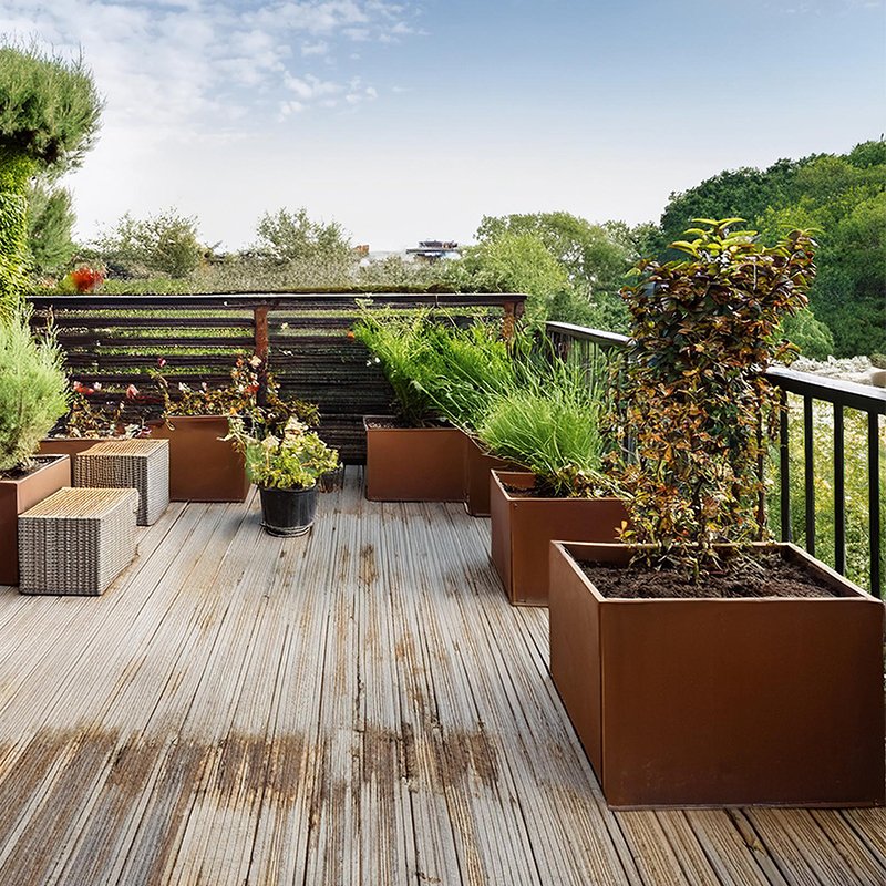 Bacs corten avec fond Sepa