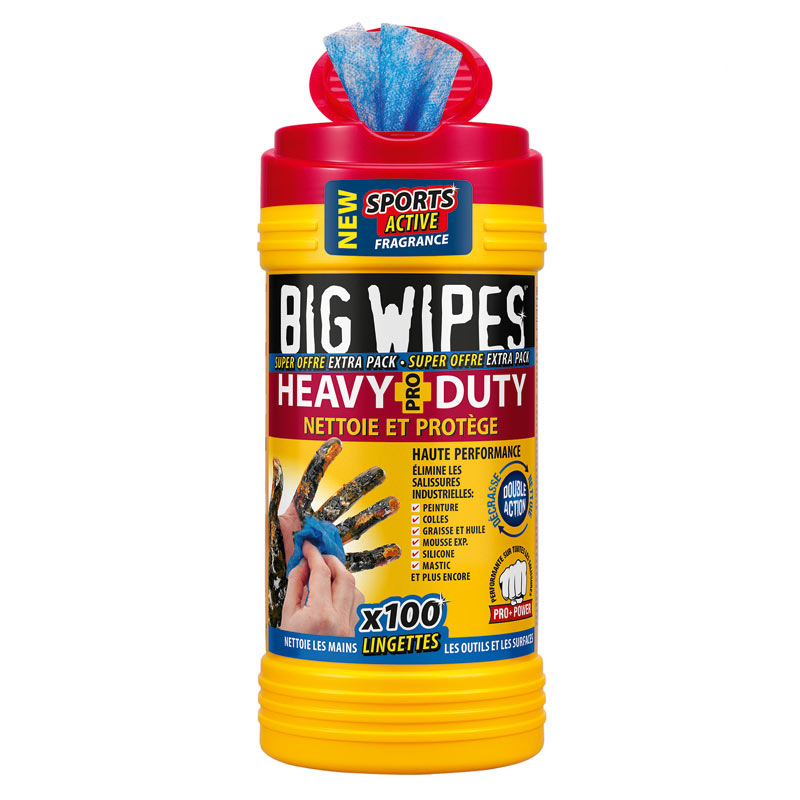 Tube de 100 lingettes Heavy Duty par Difac