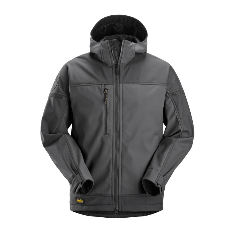 epi veste softshell à capuche gris de snickers