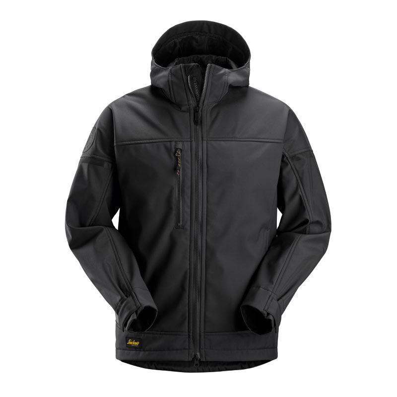 epi veste softshell à capuche noir de snickers