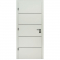 Porte plane MDF. Coloris : RAL 7047. Option : 4 inserts noirs 8 x 2