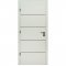 Porte plane MDF. Coloris : RAL 7047. Option : 4 inserts noirs 8 x 2