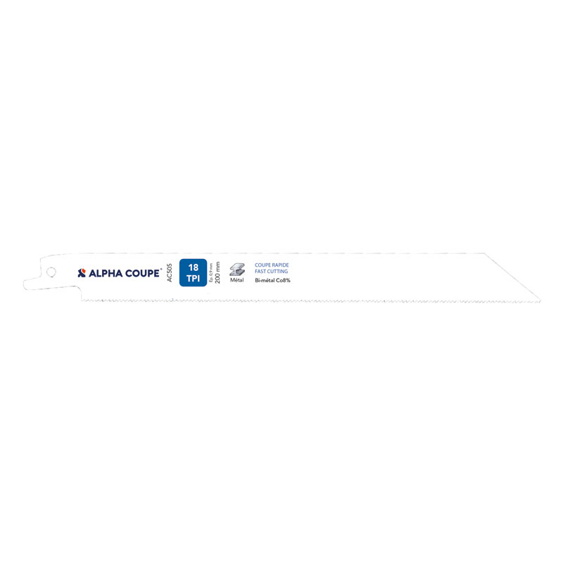 outils electroportatifs lame scie sabre bi-métal d'alphacoupe