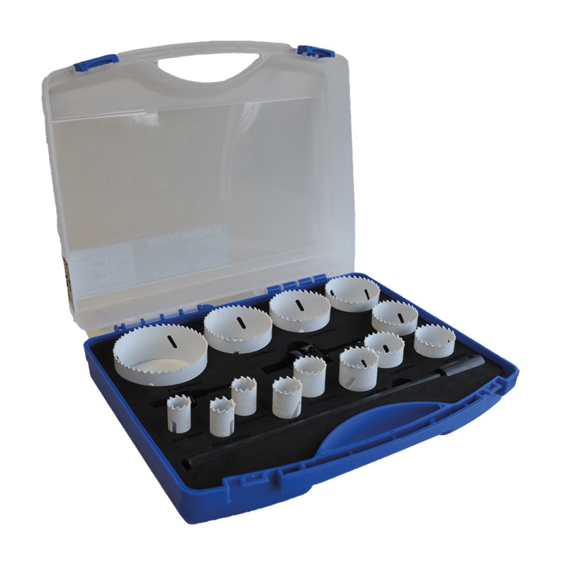 outils electroportatifs coffret de trépans hss bi-metal d'alphacoupe