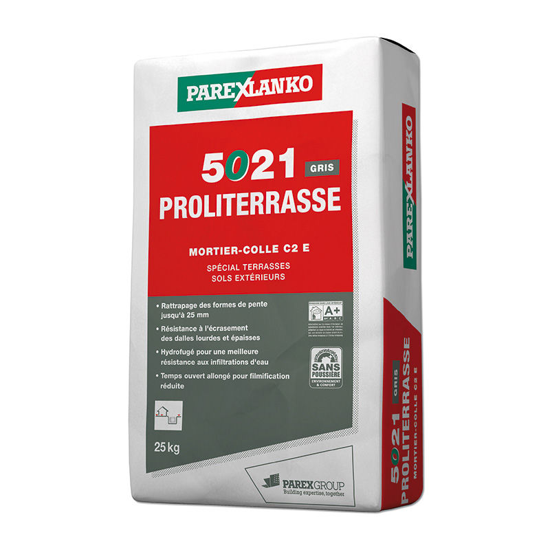 Mortier colle 5021 proliterrasse Parexlanko