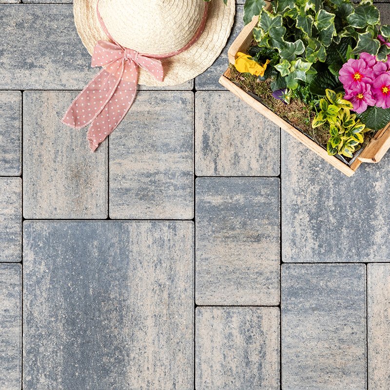 Pavés Varia de Contern coloris Bourgogne