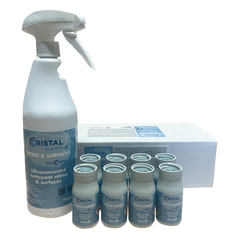 Kit CCAPS ECOLABEL (vitres et surfaces) de Cristal Distribution 