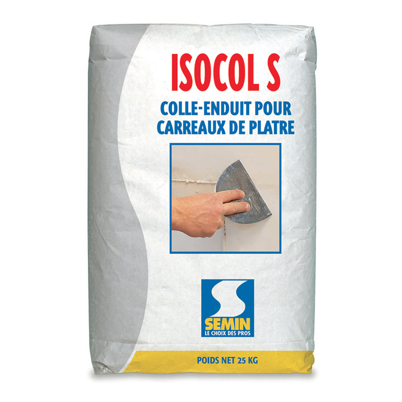 Colle-enduit pour carreaux de plâtre ISOCOL SUPER Semin