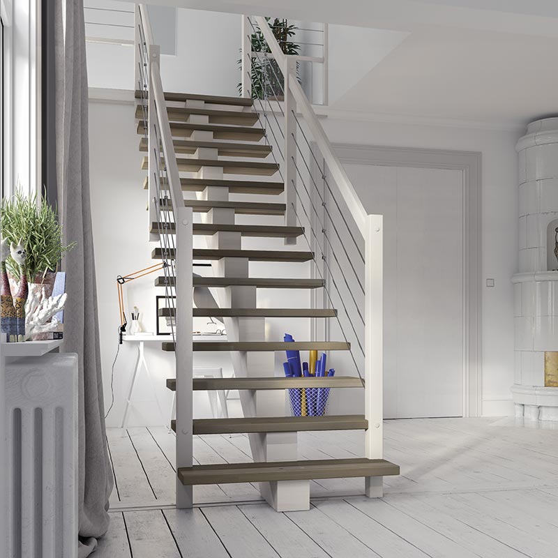 Escalier sur-mesure, style à limons centraux Escao