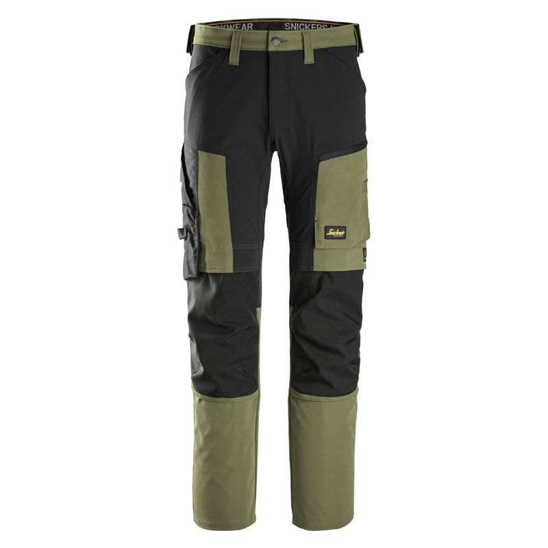 Pantalon en tissu extensible dans 4 directions vert kaki par Snickers