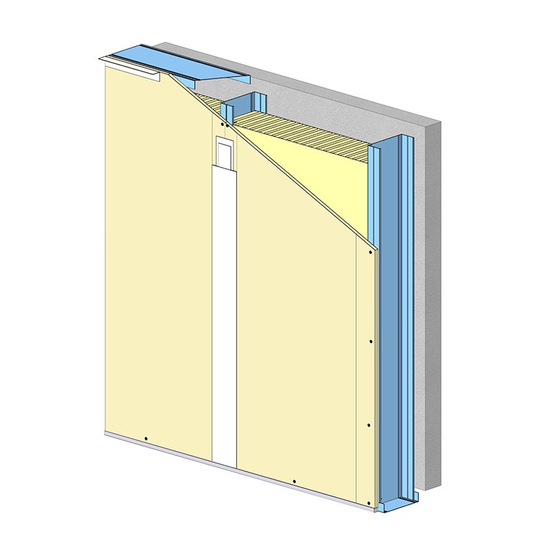 CLOISON STANDARD DE GRANDE HAUTEUR - KMA 22 OVERSIZE CINÉMA Knauf 1