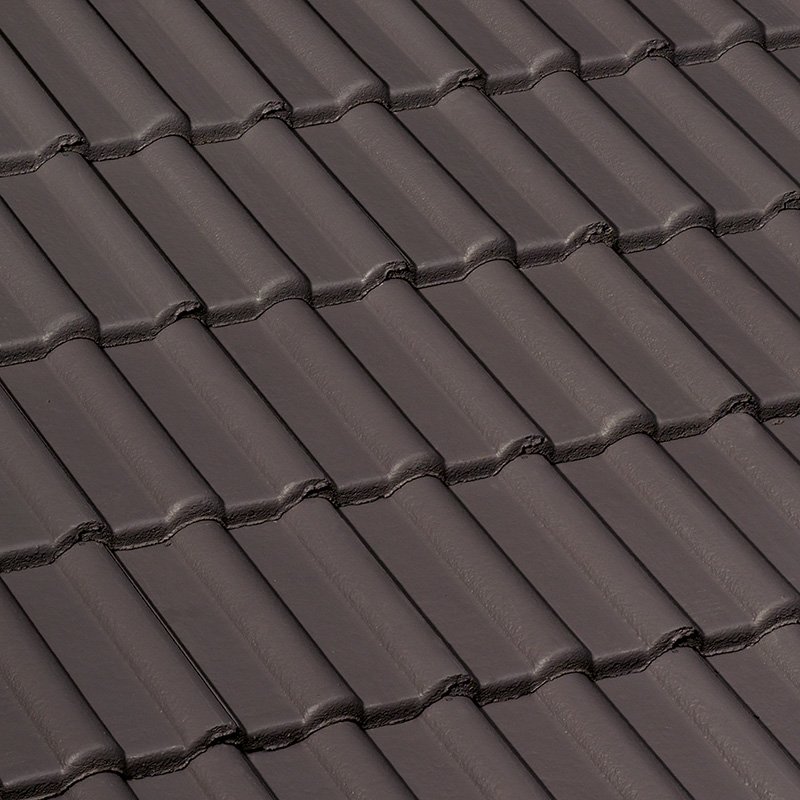 Tuiles béton Double Romane - Brun