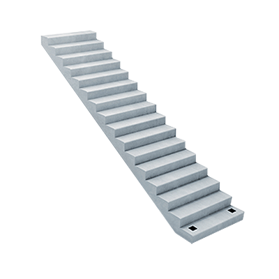 escalier droit beton en kit