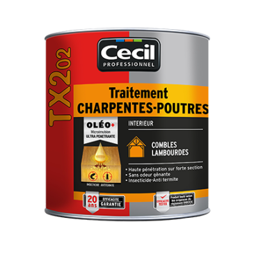  Traitement charpentes - poutres - lambourdes Cecil Pro