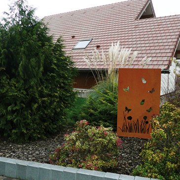 Pare-vue en métal Corten-Cubik48801-1