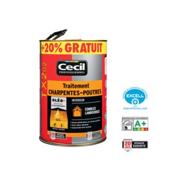 Traitement charpentes, poutres, lambourdes TX202 Cecil
