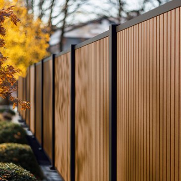 Clôture FIBERDECK® Boston Modern coloris Teak