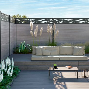 Clôture FIBERDECK® Boston Premium coloris Light grey