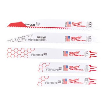 outils electroportatifs set de 5 lames scies sabres de milwaukee