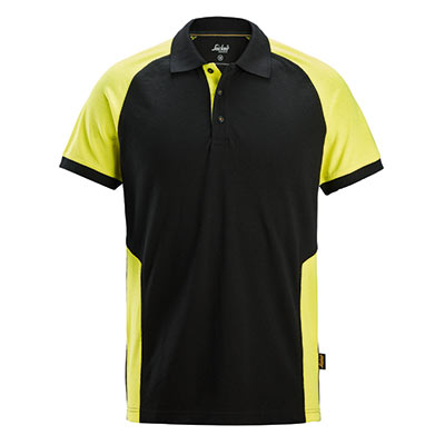 Polo bicolore jaune / noir de Snickers