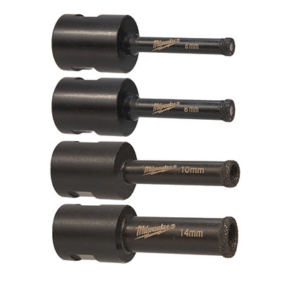 outils electroportatifs set de 4 forets diamants de milwaukee