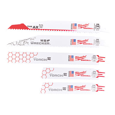 outils electroportatifs set de 5 lames scies sabres de milwaukee
