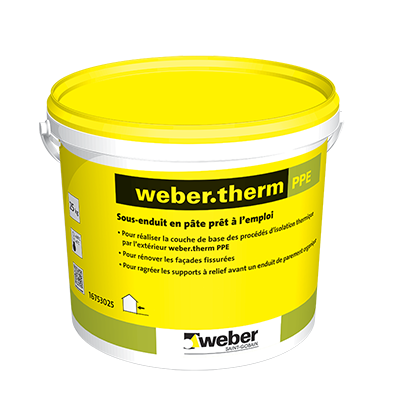 Procédé d'isolation thermique Weber.therm ppe collé Weber