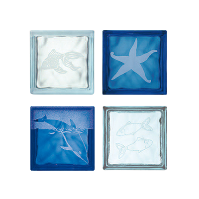  Brique de verre décoratives sablées La Rochère