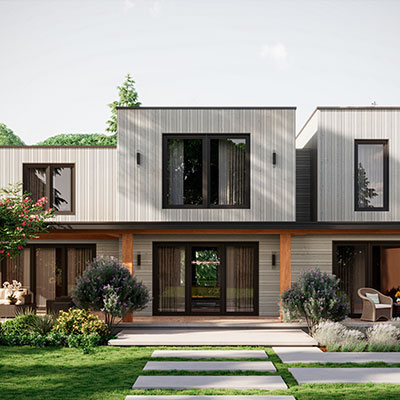 SYSTÈME PINUFLEX Profilés de façades variables par Mocopinus