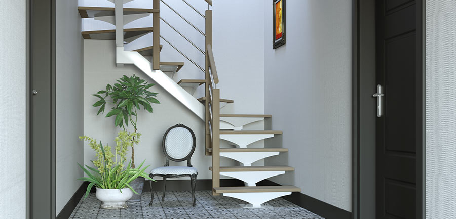 Garde-corps escalier bois