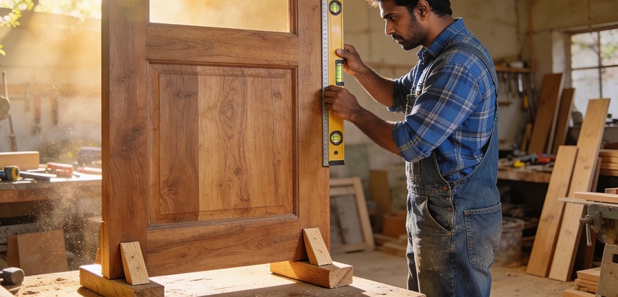 porte intérieure en bois massif