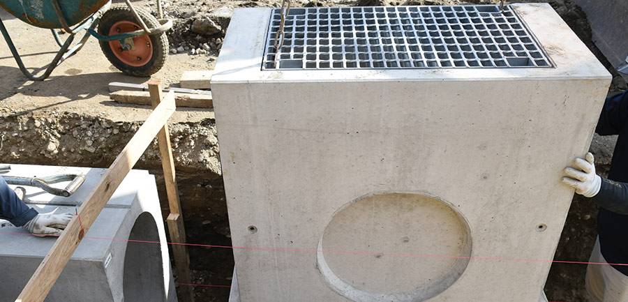 Lot de 3 caniveaux de drainage en acier galvanisé - 100 cm - avec