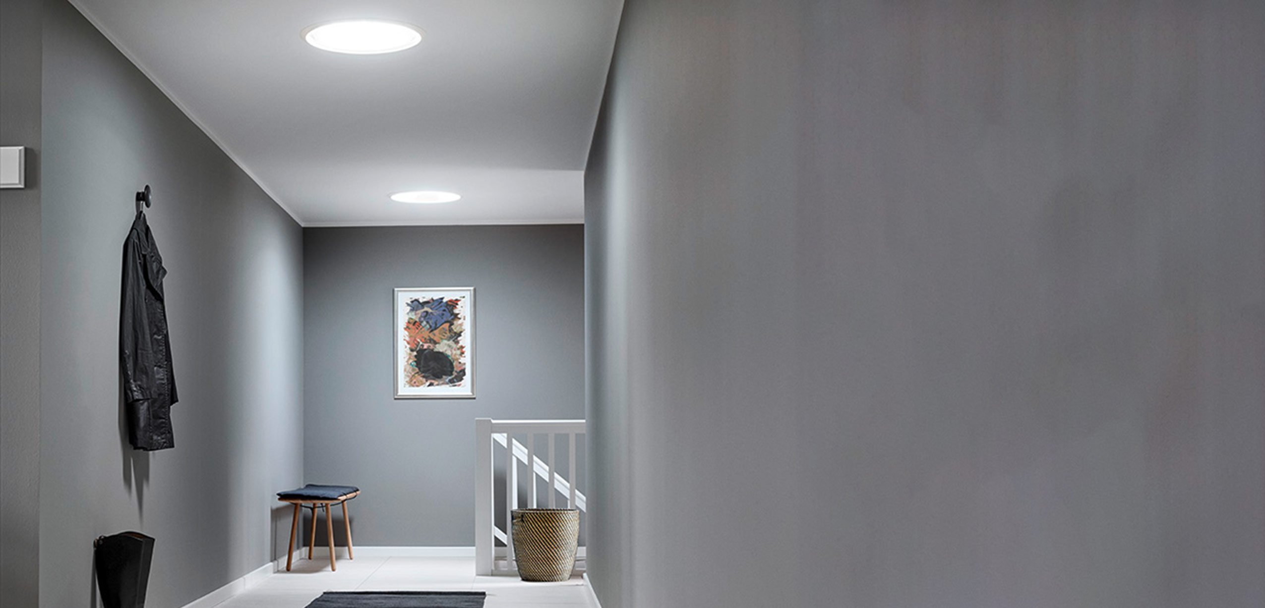 puits de lumière dans un couloir
